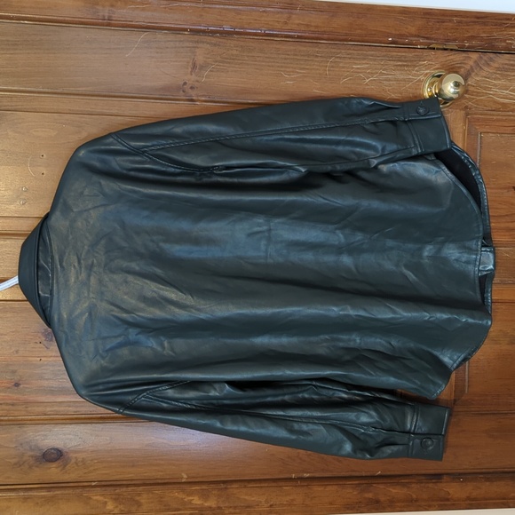 Green Faux Leather Jacket | Maison Cinqcent - Picture 3 of 3